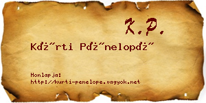 Kürti Pénelopé névjegykártya